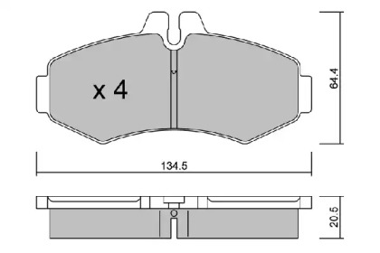 Комплект тормозных колодок (AISIN: BPMB-1011)